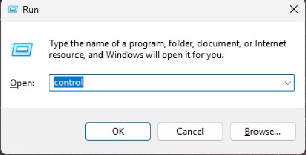 Máy tính bị lỗi font chữ win 11: Nguyên nhân và cách khắc phục Mở control Panel bằng Windows + R