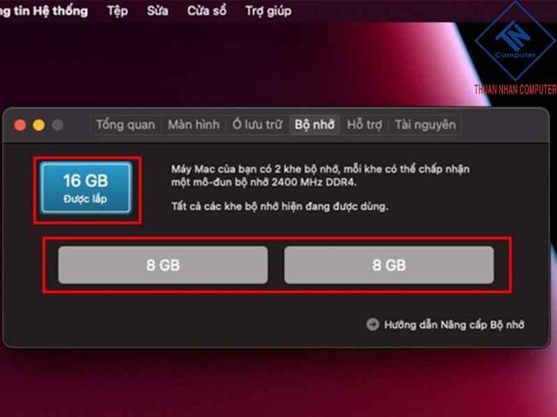 Cách kiểm tra Ram máy tính trên máy Macbook