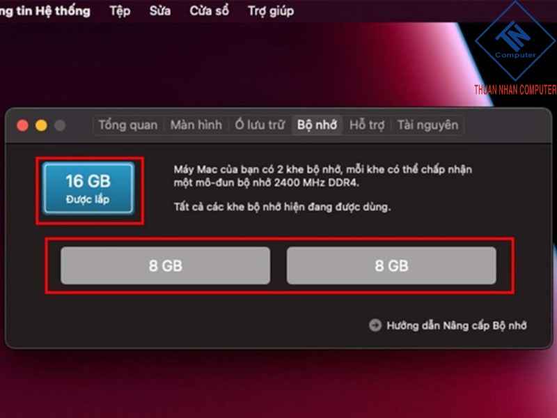 Kiểm tra RAM trên macOS