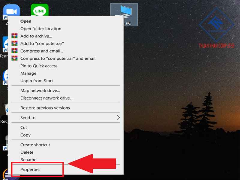 Kiểm tra nhanh bằng Computer Properties