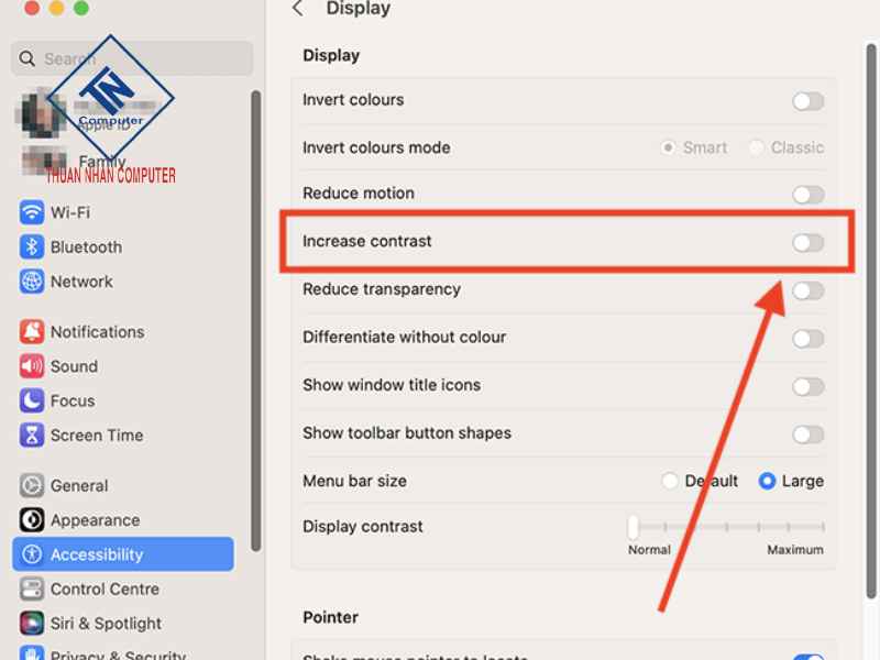 Cách chỉnh độ tương phản trên macOS (MacBook & iMac)