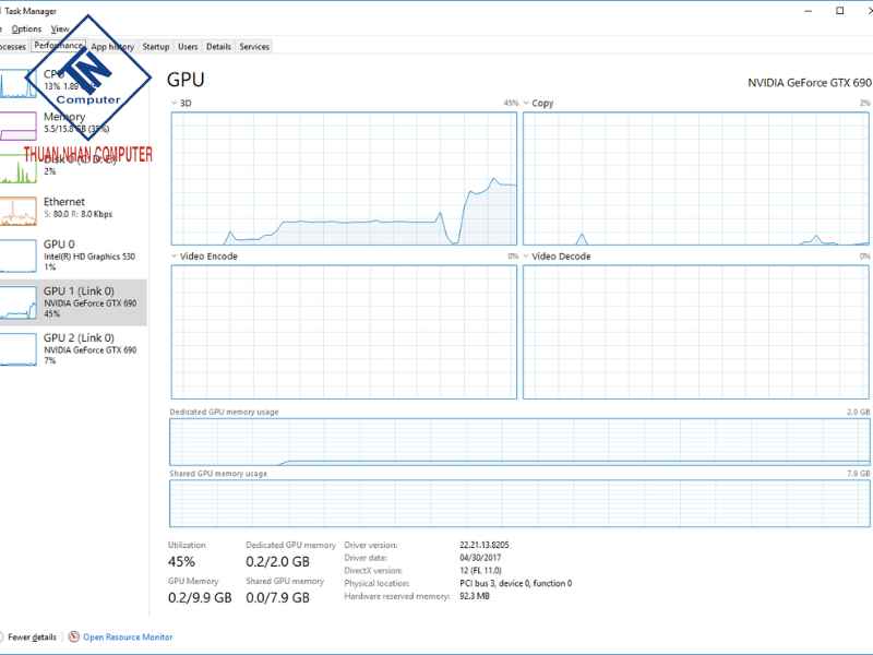 Bước 1: Nhấn Ctrl + Shift + Esc để mở Task Manager.