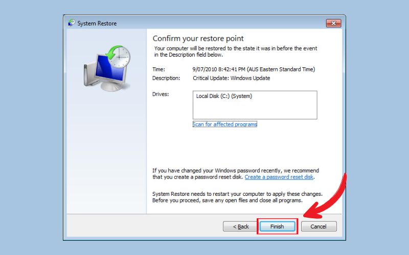 Dùng System Restore