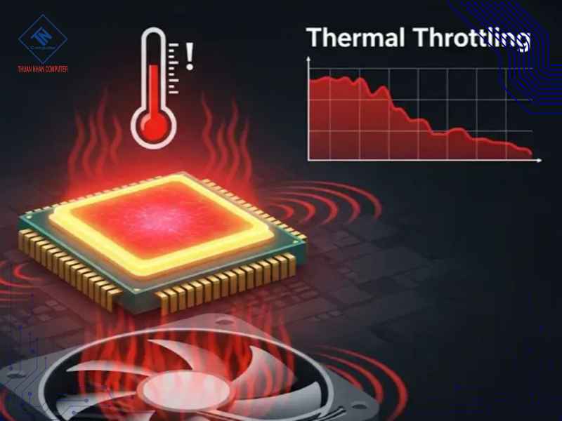 CPU tụt xung do nhiệt độ cao