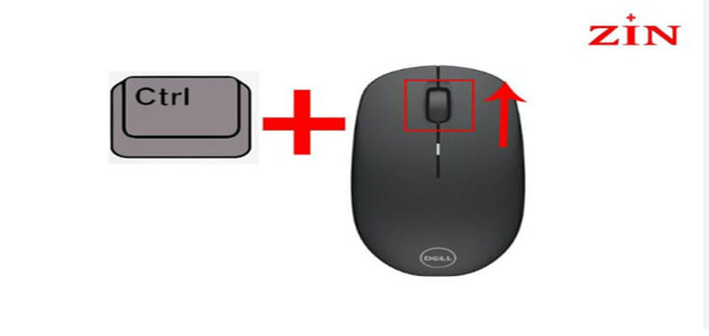 Di chuyển chuột để màn hình máy tính hết phóng to