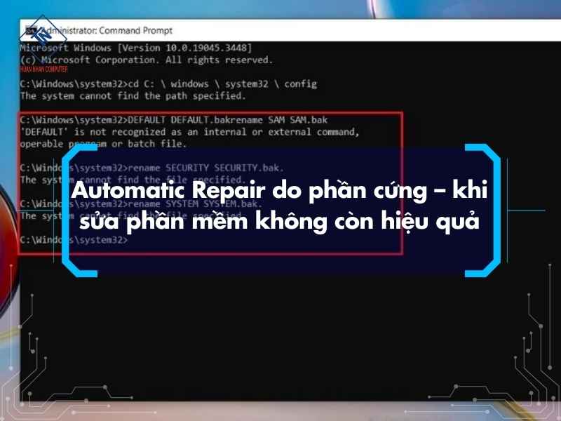 Automatic Repair lỗi do phần cứng