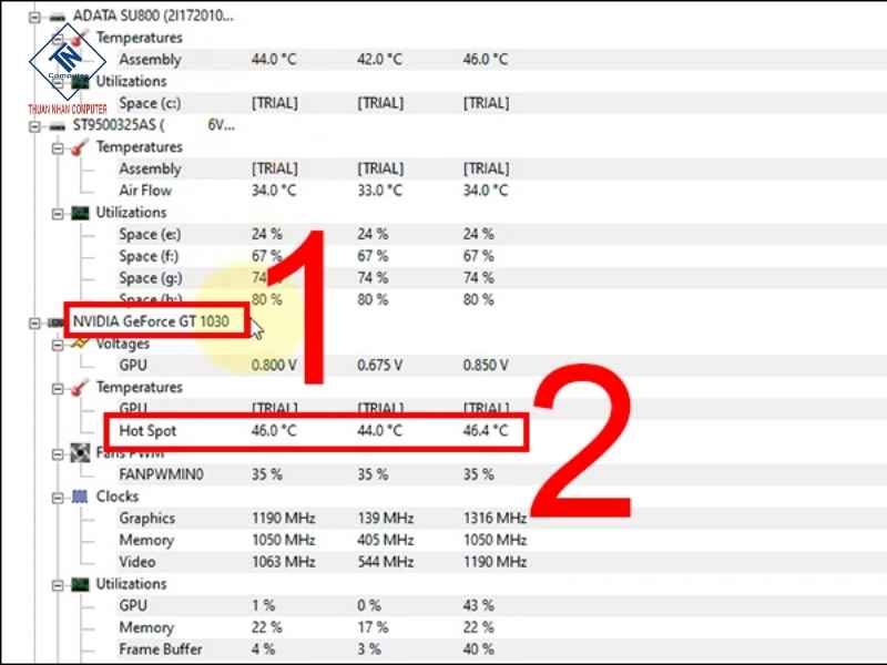 Bước 6: Kiểm tra card đồ họa và nhiệt độ