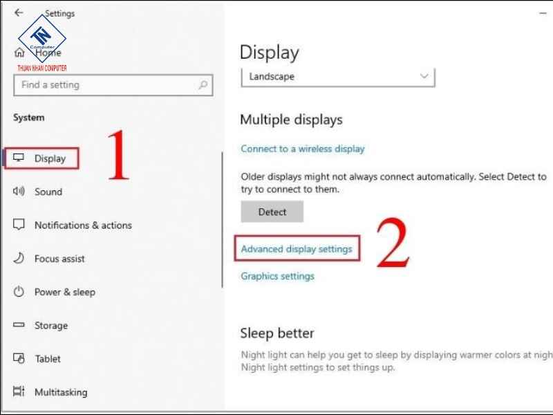 Bước 3: Chỉnh lại tần số quét về mức phù hợp