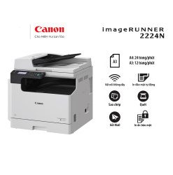 Máy photocopy Canon iR2224N (In đảo mặt| Copy| Scan| A3| A4| USB| LAN| WIFI)