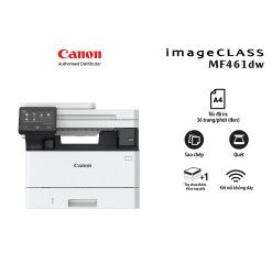 Máy in laser đen trắng đa năng Canon MF461dw (In đảo mặt| Copy | Scan| ADF| A4| A5 USB| LAN| WIFI)