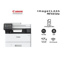 Máy in laser đen trắng đa năng Canon MF465dw (In đảo mặt| Copy | Scan| ADF| Fax| A4| A5 USB| LAN| WIFI)