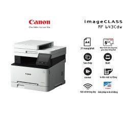 Máy in laser đa năng màu Canon MF643Cdw (In đảo mặt | Copy | Scan | ADF | A4 | A5 | USB | LAN | WIFI)