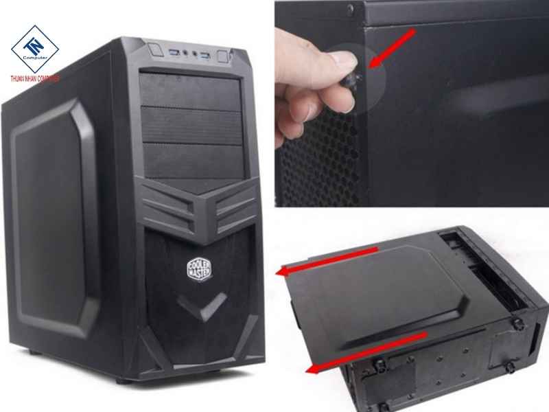 Bước 1: Mở case máy tính